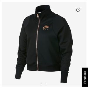 nike rose gold metallic air track jacket